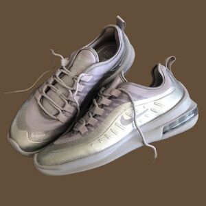 Nike Metallic Silver and Light Gray Athletic Shoes